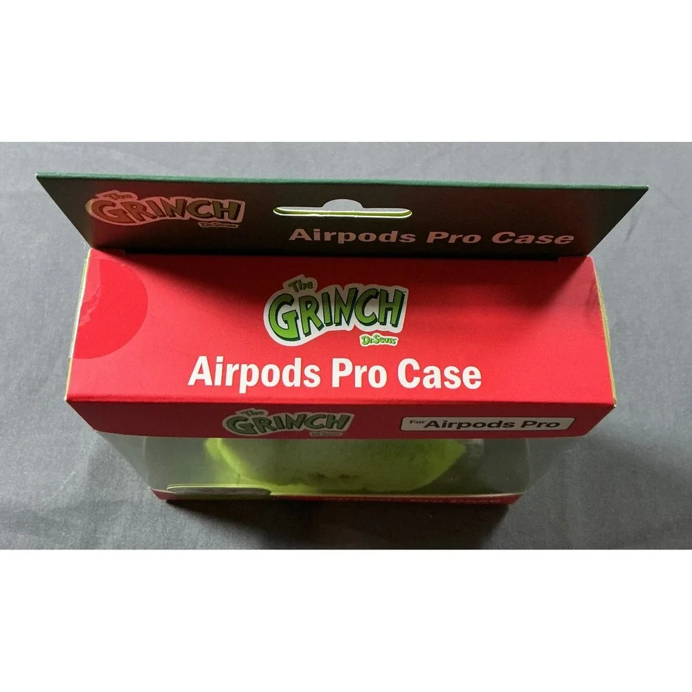 Dr. Seuss The Grinch Airpods Pro Case CultureFly Fuzzy Green Plush Cover NIB